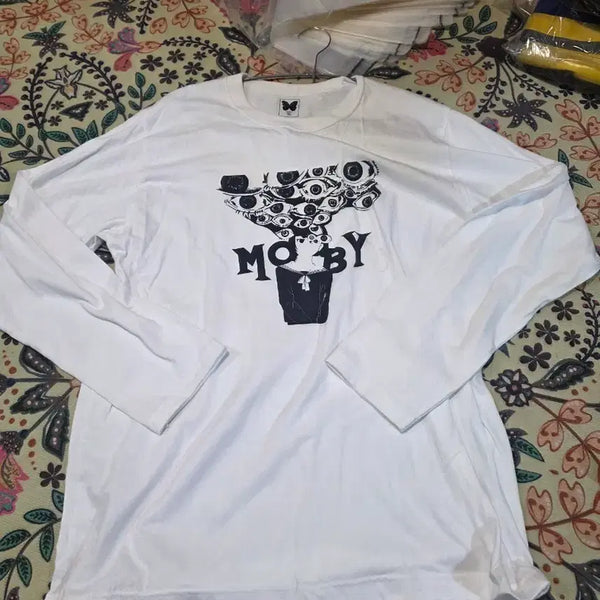[BUNJANG] Mobi Long Sleeve T-Shirt White XL / 모비 롱슬리브 티셔츠 화이트XL