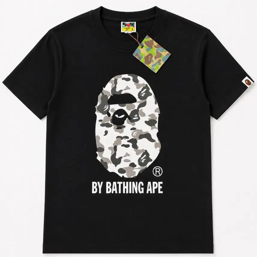 [BUNJANG] BAPE Camography T-Shirt Black / 베이프 카모그래피 티셔츠 블랙
