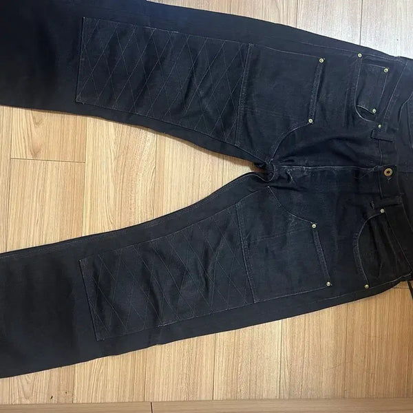 [BUNJANG] TROPICAL CLOTHING 1908 Black Double Knee Narrow Fit Pants 38 / 트로피클로딩 블랙 더블니(오늘만40)