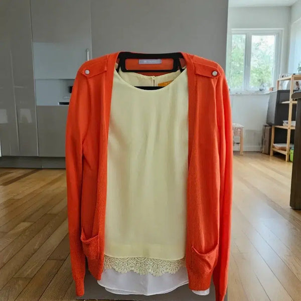 [BUNJANG] Isabelle Blouse + YESSÉ Cardigan Set / 이사베이 블라우스+ 예쎄 가디건