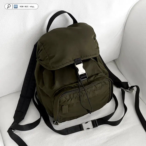 [BUNJANG] Prada Pocono Buckle Backpack Small Khaki / 프라다 포코노 버클 백팩 스몰 판매합니다.