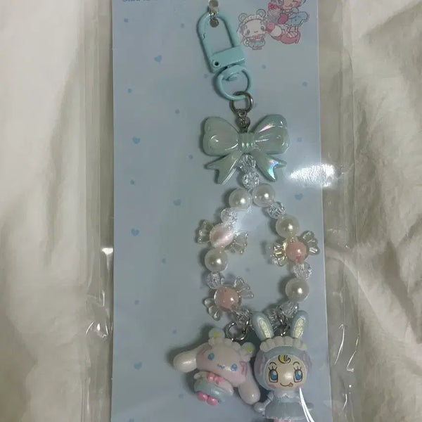 [BUNJANG] Sanrio Cinnamoroll x Mezzo Piano Collaboration Strap Keychain / 산리오 시나모롤 x 메조피아노 콜라보 스트랩 키링