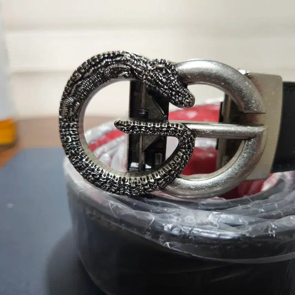 [BUNJANG] Double G Automatic Belt with Dragon Motif / 용문양 떠블지 자동벨트