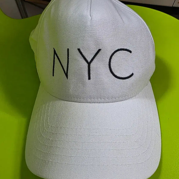 [BUNJANG] NYC Embroidered Cotton Baseball Cap - White / 볼캡 NYC 화이트