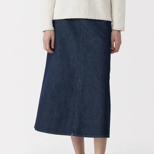 [BUNJANG] Muji Labo Cotton Blend Denim Skirt (Size 26) / [새상품/택포] 무인양품 LABO 와시 혼방 데님 스커트(26)