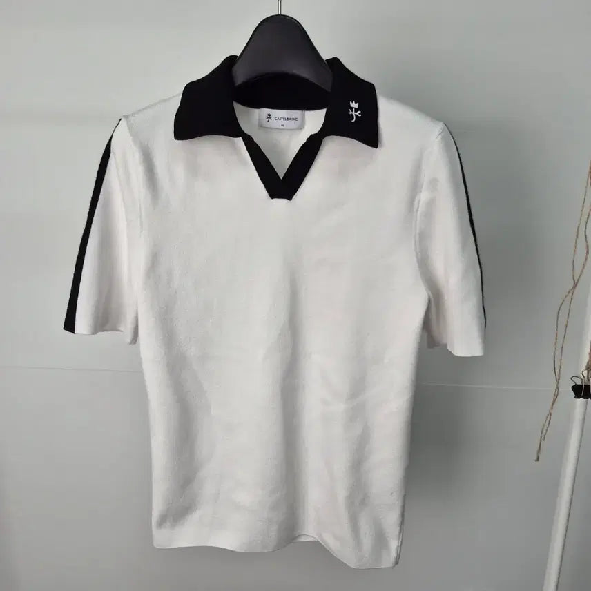 [BUNJANG] Castelbajac Knit Polo T-Shirt Women's Size 95 / 까스텔바작 니트 폴로 티셔츠 여성95 6H5