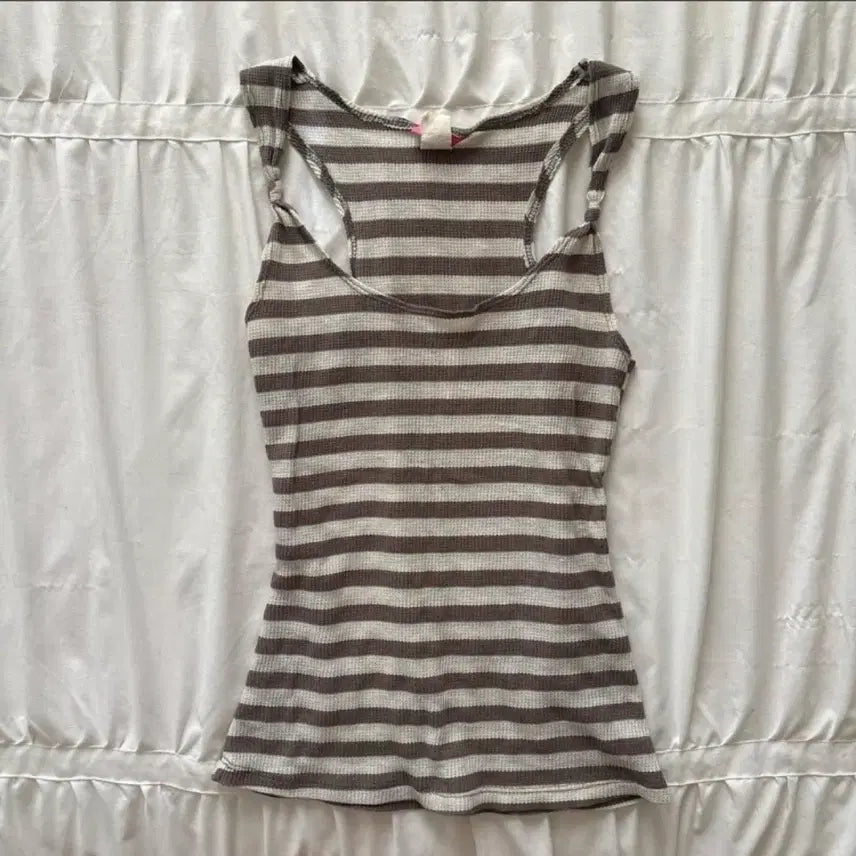 [BUNJANG] Vintage Striped Sleeveless Top / 빈티지 스트라이프 슬리브리스
