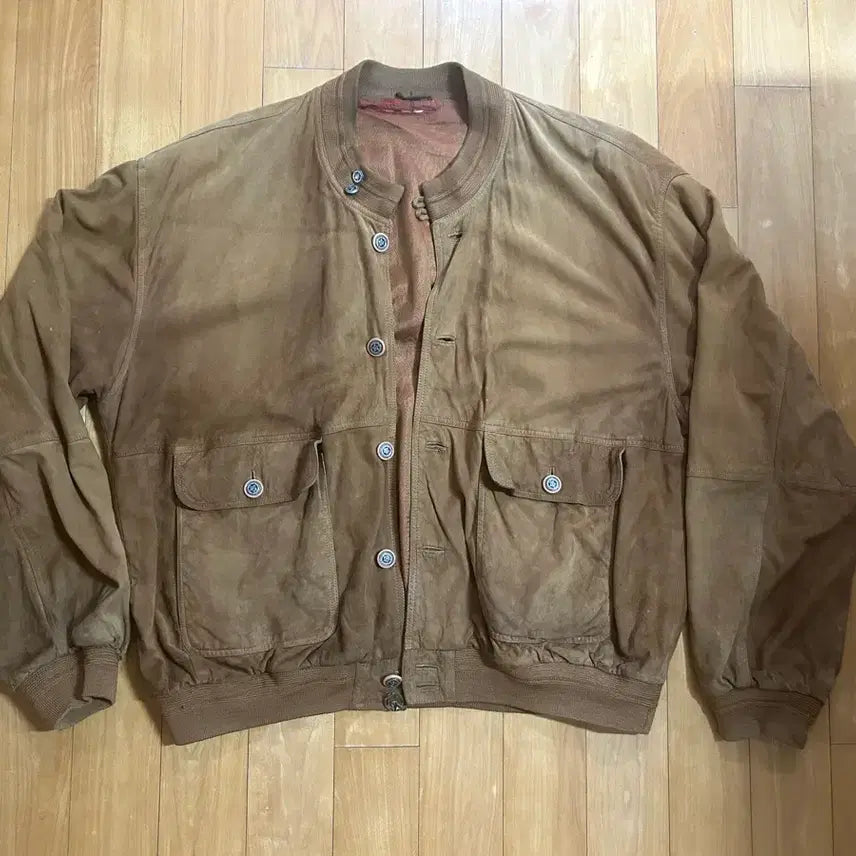 [BUNJANG] Vintage Goat Suede Jacket A1 / 빈티지 고트 스킨 A1 스웨이드 자켓