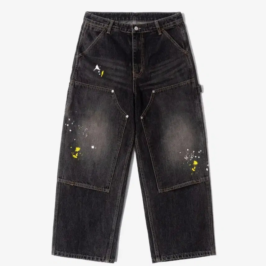 [BUNJANG] Cutieeight Garments RG Painted Double Knee Washed Pants XL / 큐티에잇 가먼츠 / RG Painted Double Knee Washed Pants / XL