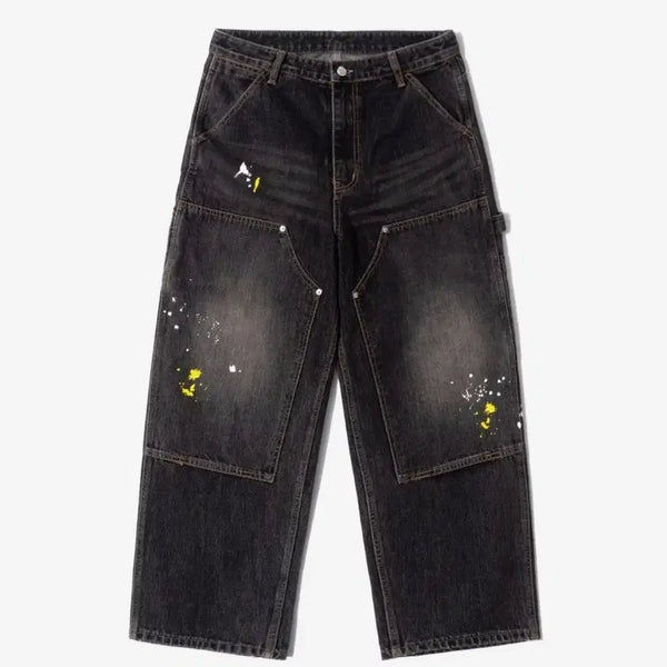[BUNJANG] Cutieeight Garments RG Painted Double Knee Washed Pants XL / 큐티에잇 가먼츠 / RG Painted Double Knee Washed Pants / XL