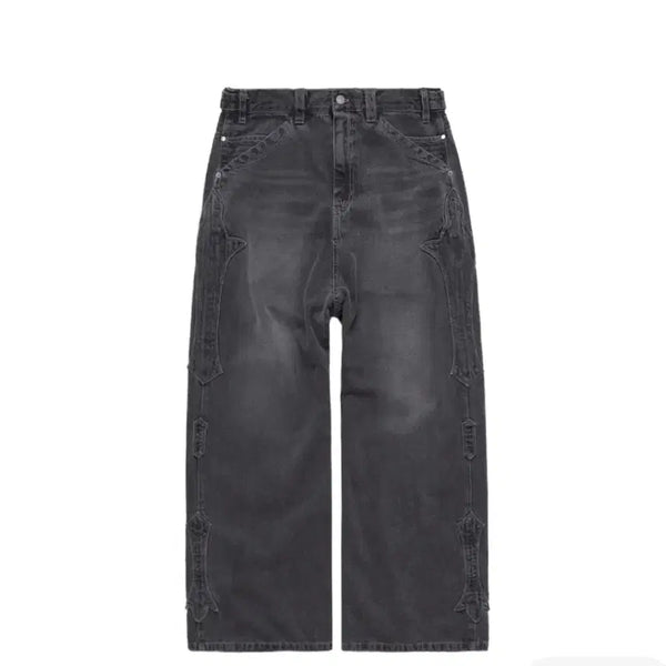[BUNJANG] Politeru 1011 Fleur Washed Denim Pants Grey / (2) 폴리테루 1011 플뢰르 데님팬츠 그레이