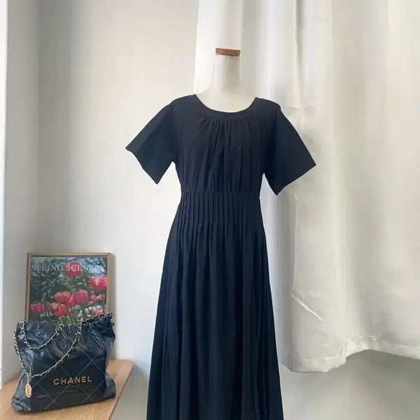 [BUNJANG] GGPX Black Pleated Dress / GGPX 블랙 주름 원피스