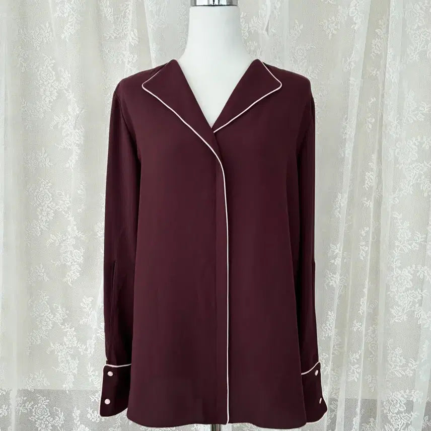 [BUNJANG] Studio Tomboy Atelier Blouse - Wine with Pink Lining / F) 스튜디오 톰보이 아뜰리에 셔츠 와인