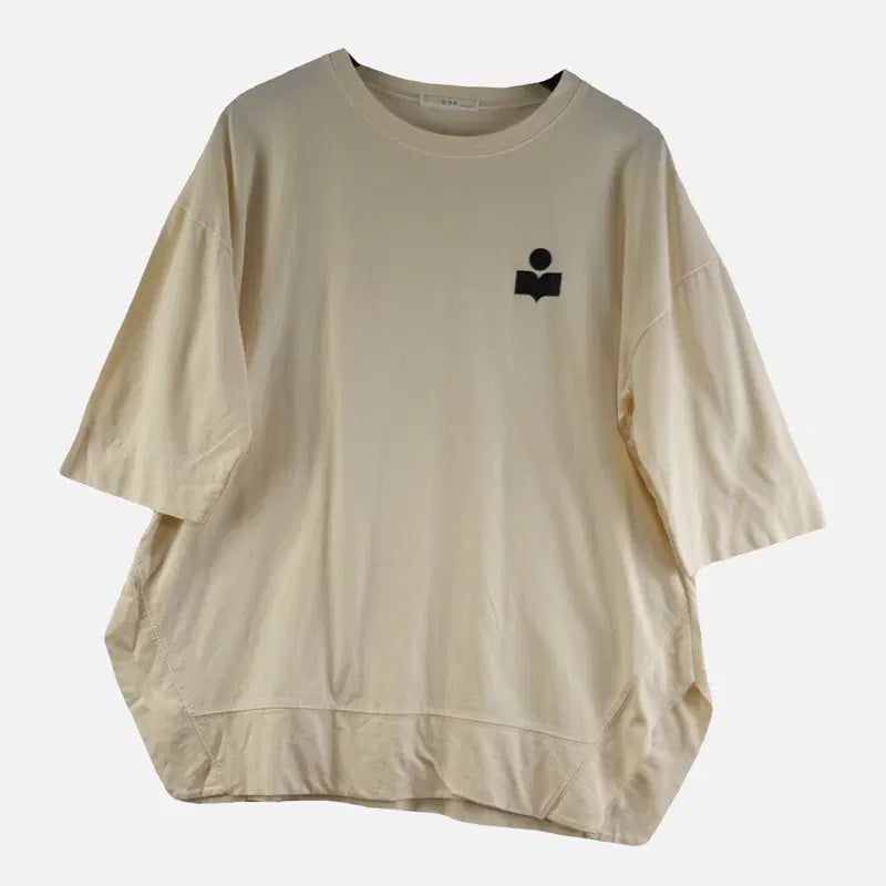[BUNJANG] Beige Women's Half-Sleeve T-Shirt / 베이지 여자 반팔티 FREE N9644