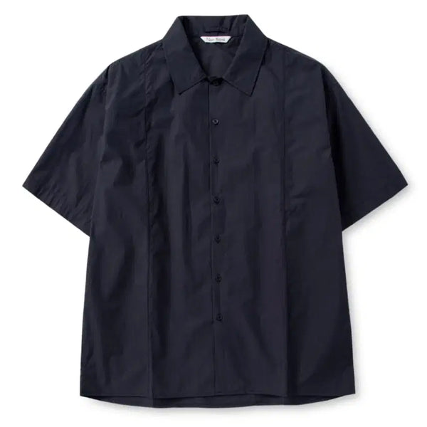 [BUNJANG] None Blank Natural Wrinkle Half Sleeve Shirt Dark Navy M Size / 넌블랭크 네츄럴 링클 하프 슬리브 셔츠 다크네이비 M사이즈