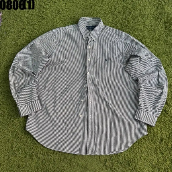 [BUNJANG] Polo Ralph Lauren Striped Shirt Navy / 폴로 랄프로렌 스트라이프 셔츠 네이비