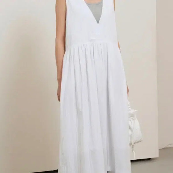 [BUNJANG] General Idea Cotton Sleeveless Midi Dress / 제너럴아이디어 슬리브리스 면 민소매 원피스