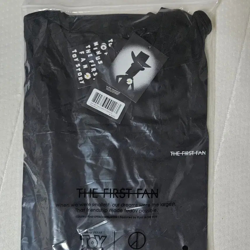 [BUNJANG] PEACEMINUSONE x Toy Story First Fan T-Shirt 01 Black M / 피스마이너스원 x 토이 스토리 퍼스트팬 티셔츠 01 블랙  M 사이즈 판매합니다