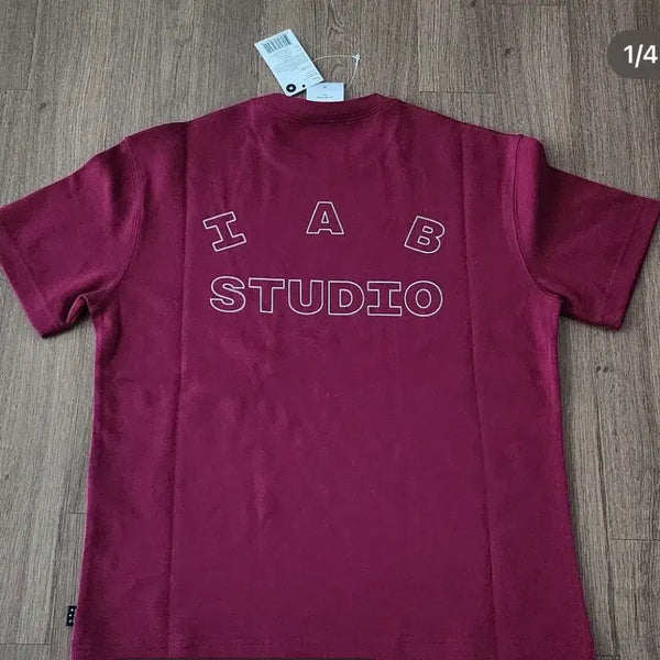 [BUNJANG] IAB Studio Wine Color T-Shirt / IAB 스튜디오 반팔티 와인색