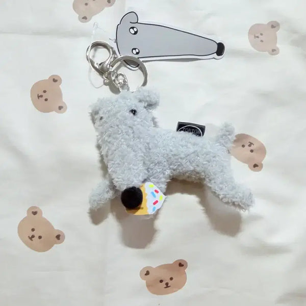 [BUNJANG] Borzoi Cupcake Plush Keychain / 보르조이 컵케이크 인형 키링