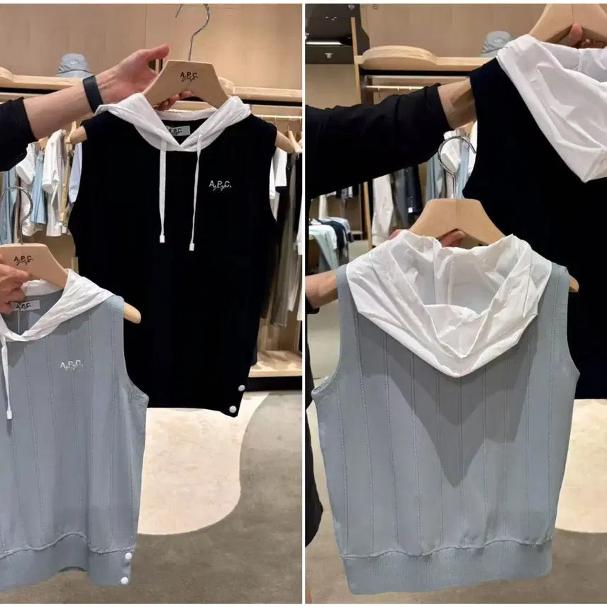 [BUNJANG] A.P.C. Women's Sleeveless Knit Top with Hood - French Luxury / #아페세 #APC#여성골프웨어