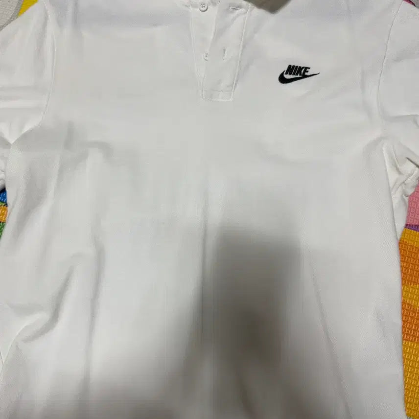 [BUNJANG] Nike White Collar T-Shirt / 나이키 반팔 카라티 화이트