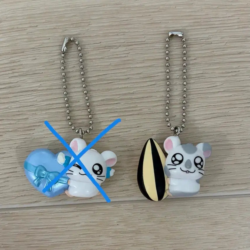 [BUNJANG] Hamtaro Heart Swing Gacha Keyring / 방가방가 햄토리 하트 스윙 가챠 키링