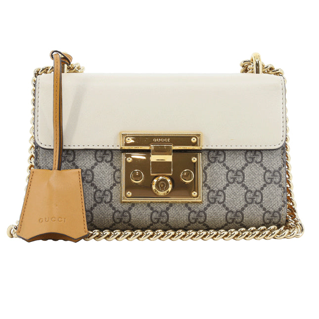 [BUNJANG] Gucci Padlock Small GG Supreme Chain Shoulder Bag 409487 / 구찌 패드락 스몰 gg 수프림 체인 숄더백 409487