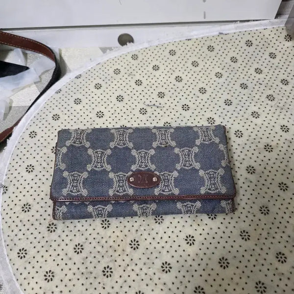 [BUNJANG] Celine Triofe Canvas Wallet / 셀린느 트리오페 캔버스 지갑