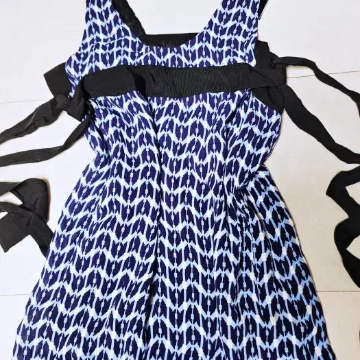 [BUNJANG] Lucky Chouette Blue Sleeveless Long Dress / 럭키슈에뜨 블루 민소매 롱원피스 폴1357