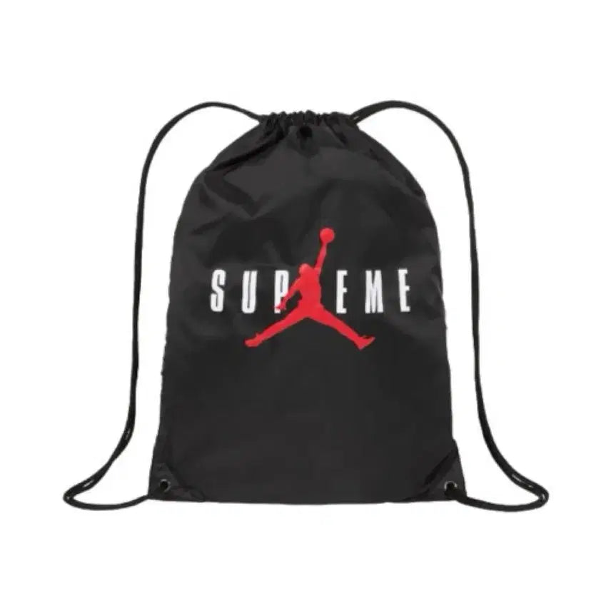 [BUNJANG] Supreme x Jordan Drawstring Bag Black / 슈프림 x 조던 드로우스트링백 짐색 냅색 블랙