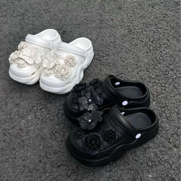[BUNJANG] Women's Flower Accent Sandals / 여성샌들 신발