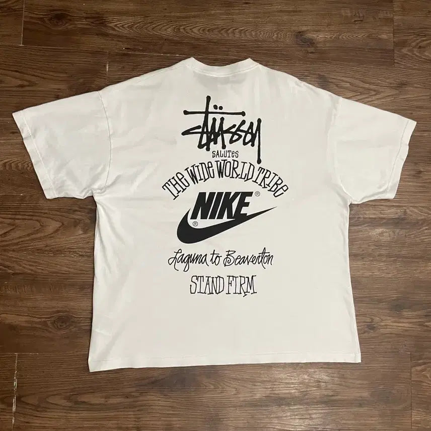 [BUNJANG] Nike x Stussy Vintage T-Shirt White XL / 나이키 x 스투시 반팔 티셔츠 화이트 나투시 XL