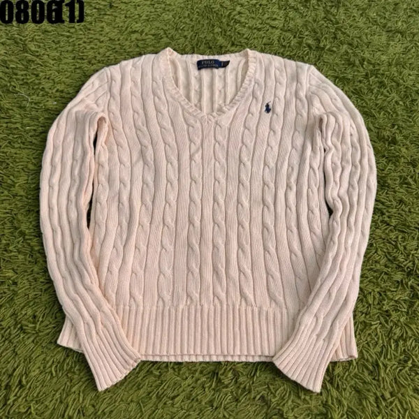 [BUNJANG] Polo Ralph Lauren Cable Knit Sweater Beige / 폴로 랄프로렌 케이블 니트 스웨터 베이지