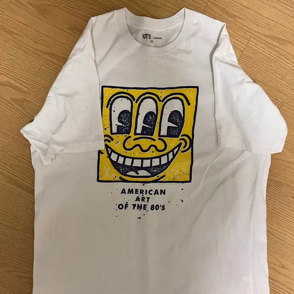 [BUNJANG] Uniqlo Keith Haring Short Sleeve T-Shirt White / UT 유니클로 키스 해링 반팔티 흰색