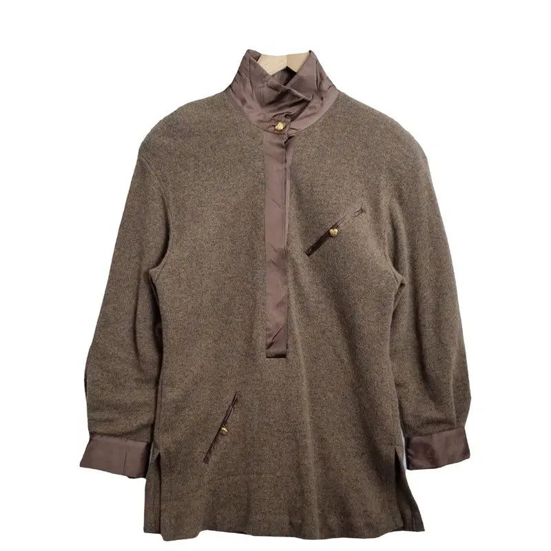 [BUNJANG] IMANISHI AKIKO Vintage Brown Wool 100% Knit M / IMANISHI AKIKO 빈티지 브라운 카라 니트 [M] 울 100%