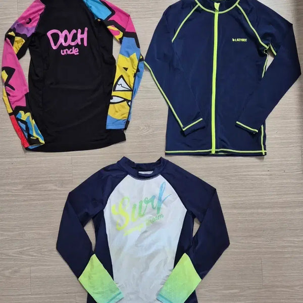 [BUNJANG] Girl's Junior Rashguard Top (Set of 3) / 여성, 여아 주니어 래쉬가드 상의