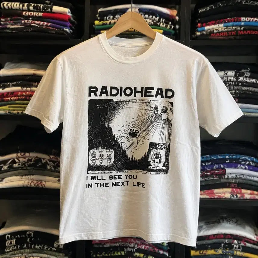 [BUNJANG] Retro Print Pattern T-Shirt / 레트로 프린트 패턴 티셔츠
