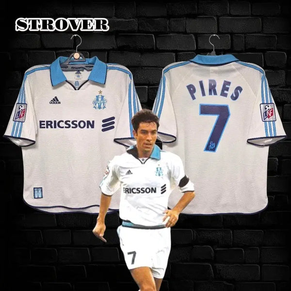 [BUNJANG] Olympique de Marseille 1999-2000 Robert Pirès Home Jersey - Size M / 99/00 마르세유 피레스 M