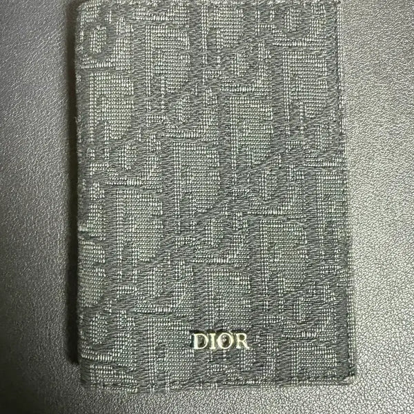 [BUNJANG] Dior 2-Tier Card Holder Black Dior Oblique Jacquard / 디올 2단 카드 홀더 블랙 디올 오블리크 자카드