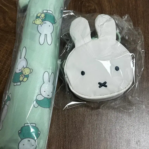 [BUNJANG] O'Sulloc x Miffy Collaboration Umbrella and Pouch Set / 오설록 미피 양우산+파우치 세트