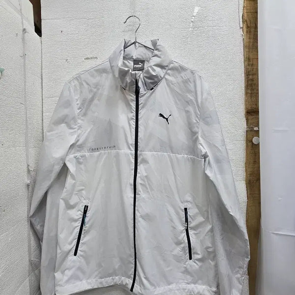 [BUNJANG] Puma White Windbreaker Jumper / 푸마 바람막이 점퍼 화이트