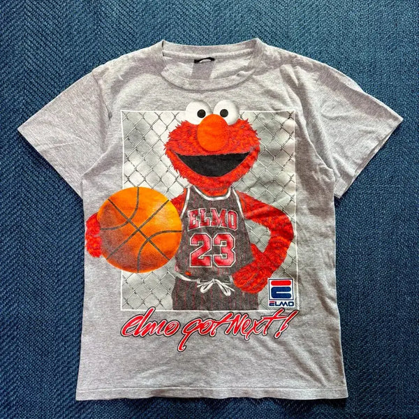[BUNJANG] 90s Vintage Elmo Chicago Bulls Parody T-Shirt / 90s 빈티지 엘모 시카고 불스 패러디 티셔츠