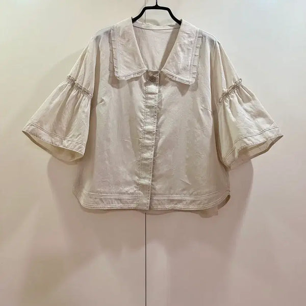 [BUNJANG] Mine by Handsome Silk Blend Blouse / 한섬 마인 블라우스