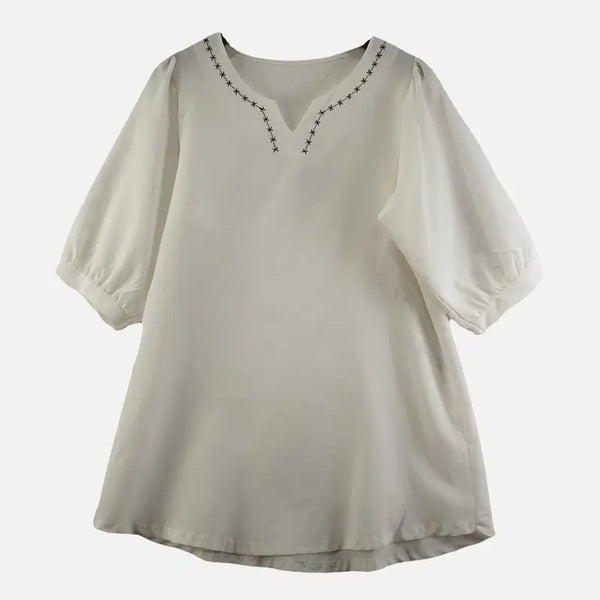 [BUNJANG] White Women's Blouse FREE / 화이트 여자 블라우스 FREE N9630