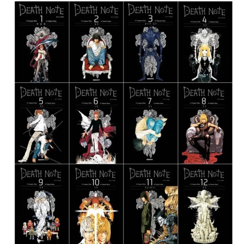 [BUNJANG] Death Note Color Edition Complete Manga Set / 번장최저가, 변색없음) 데스노트 컬러판 만화책 전권 판매양도 엘라이토류크미사피규어가챠