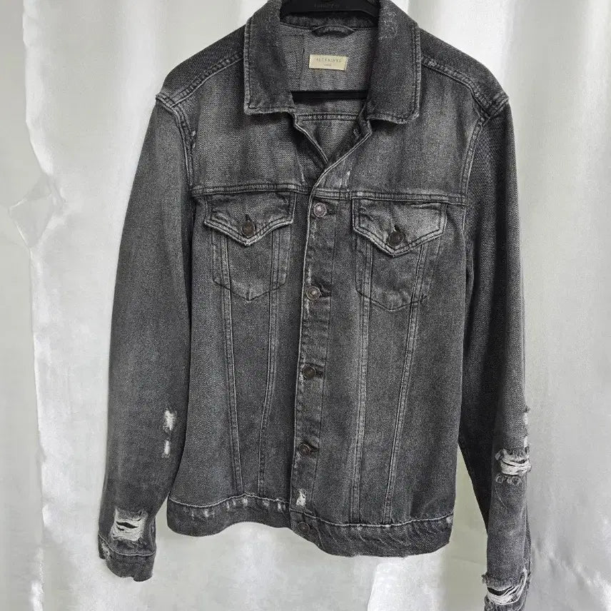 [BUNJANG] AllSaints Black Denim Jacket / 올세인츠 블랙 데님 자켓 (2362)
