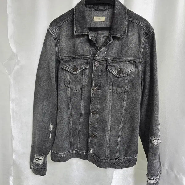 [BUNJANG] AllSaints Black Denim Jacket / 올세인츠 블랙 데님 자켓 (2362)