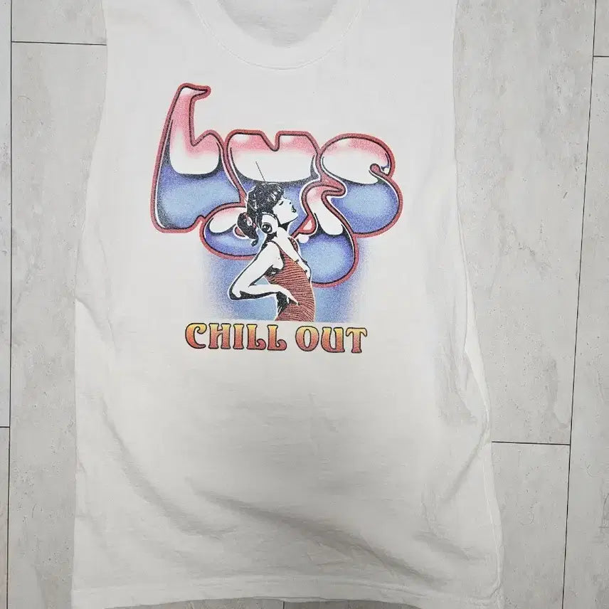 [BUNJANG] Hysteric Glamour Chill Out Sleeveless Top White / 최종가 히스테릭 글래머 칠아웃 나시티 슬리브리스 화이트