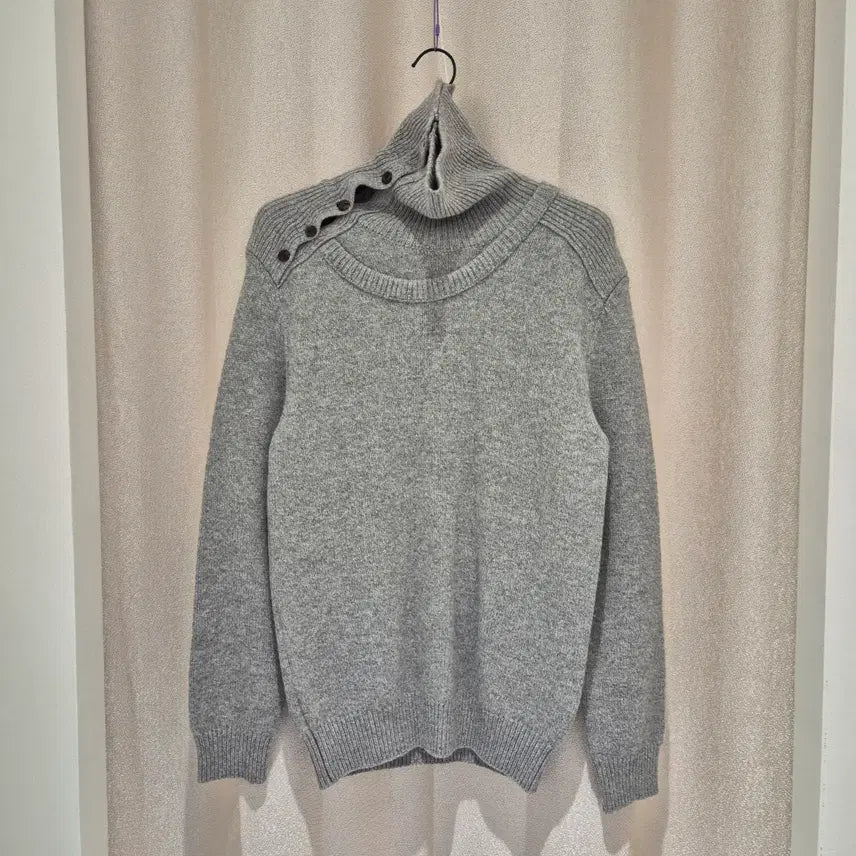 [BUNJANG] Wooyoungmi Wool Layered Neck Knit Pullover Grey / (M)우영미 울 레이어드 넥 니트 풀오버 그레이